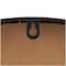 28" Light Brown Wall Clock with Black Metal Frame